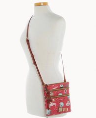 Collegiate Ohio State University Triple Zip Crossbody