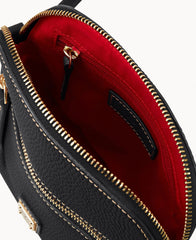 Pebble Grain Zip Domed Crossbody