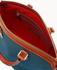 Pebble Grain Domed Satchel