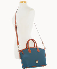 Pebble Grain Domed Satchel
