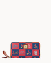 MLB Cardinals Large Zip Around Wristlet