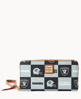NFL Raiders Large Zip Around Wristlet