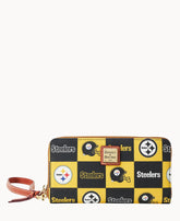 NFL Steelers Large Zip Around Wristlet