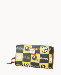 NFL Steelers Large Zip Around Wristlet