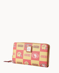 NFL 49ERS Large Zip Around Wristlet