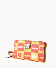 NFL Chiefs Large Zip Around Wristlet