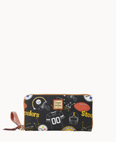 NFL Steelers Large Zip Around Wristlet