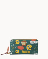 NFL Packers Large Zip Around Wristlet