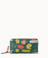 NFL Packers Large Zip Around Wristlet