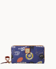 NFL Ravens Large Zip Around Wristlet