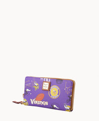 NFL Vikings Large Zip Around Wristlet