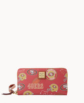 NFL 49ERS Large Zip Around Wristlet