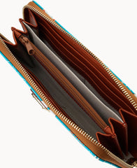 NFL Dolphins Large Zip Around Wristlet