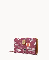 Collegiate Texas A&M University Large Zip Around Wristlet