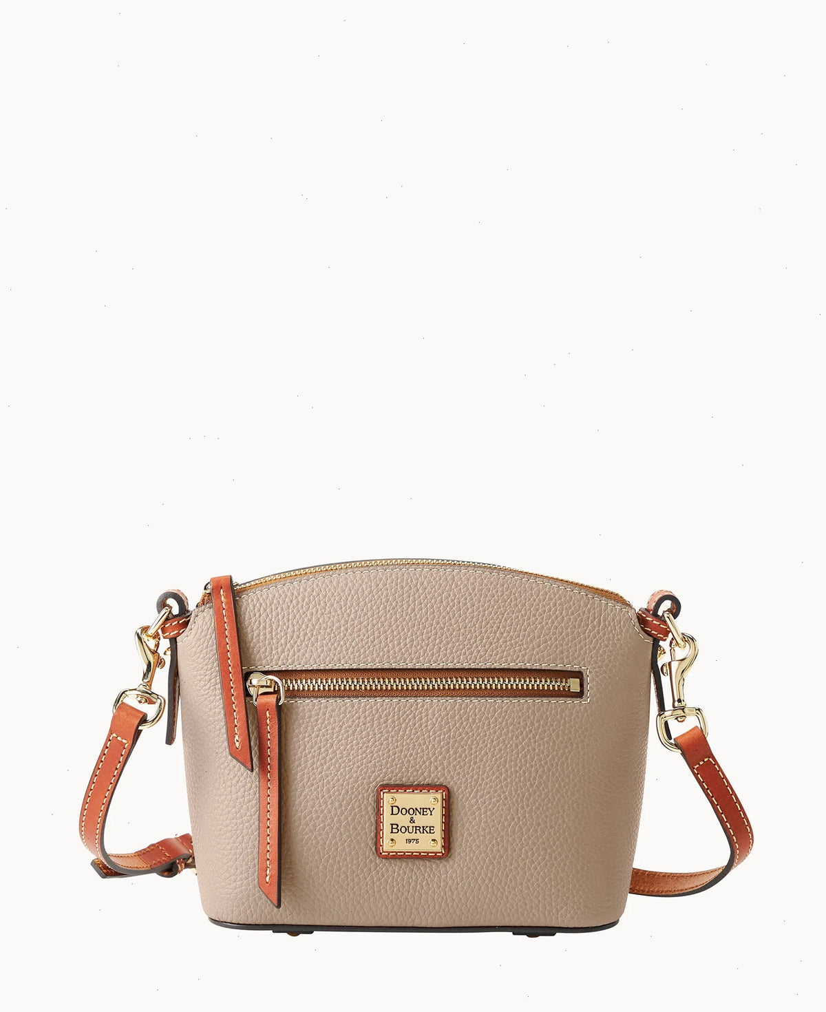 Pebble Grain Domed Crossbody