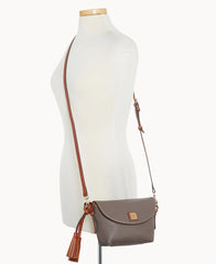 Pebble Grain Crossbody Saddle Bag
