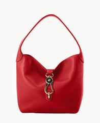Lucca Leather Logo Lock Hobo