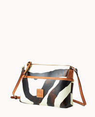 Zebra Leather Katie Crossbody