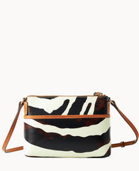 Zebra Leather Katie Crossbody