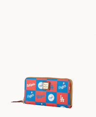 MLB Dodgers Large Zip Around Wristlet