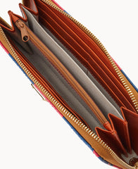 MLB Braves Large Zip Around Wristlet