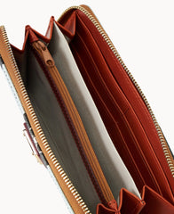 NFL Raiders Large Zip Around Wristlet