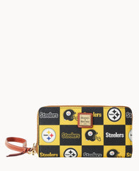 NFL Steelers Large Zip Around Wristlet