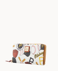 MLB Pirates Large Zip Around Wristlet