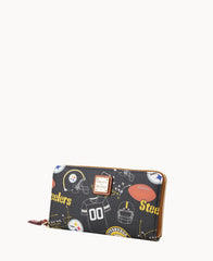 NFL Steelers Large Zip Around Wristlet