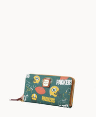 NFL Packers Large Zip Around Wristlet