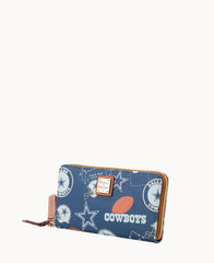 NFL Cowboys Large Zip Around Wristlet