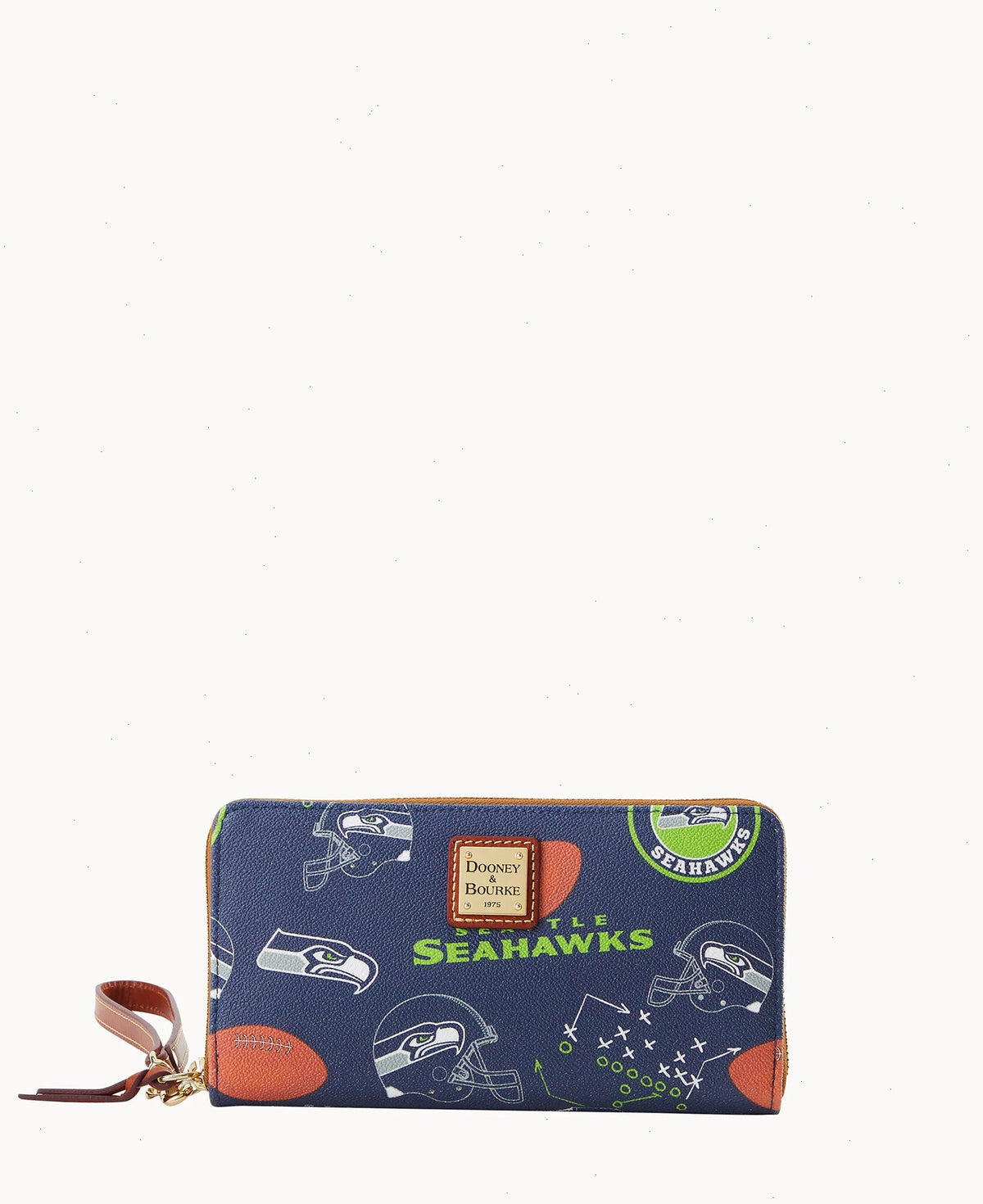 NFL Seahawks Large Zip Around Wristlet