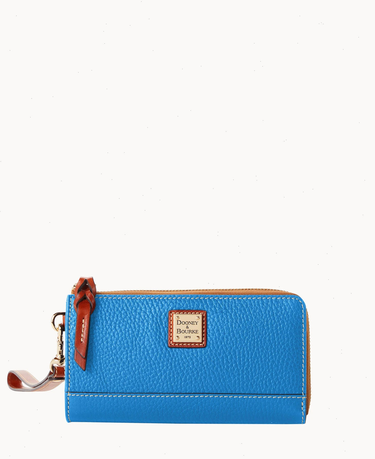Pebble Grain Folded Zip Wristlet