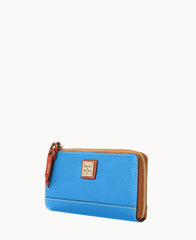 Pebble Grain Folded Zip Wristlet