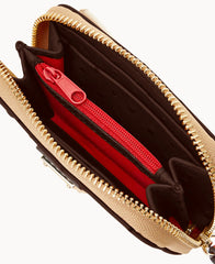 Ostrich Large Zip Around Credit Card Case