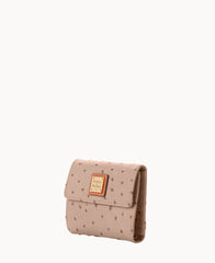 Ostrich Small Flap Wallet