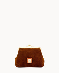 Suede Large Framed Purse
